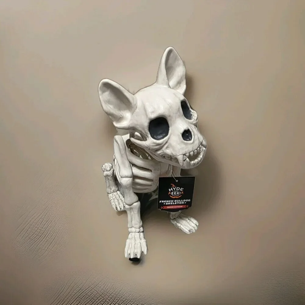 French Bulldog Skeleton Figure HYDE And EEK Spooky NEW NWT